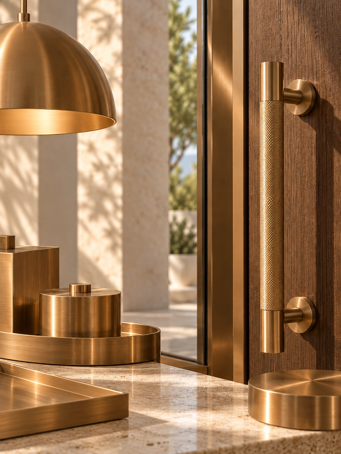 Brushed Champagne Bronze material detail