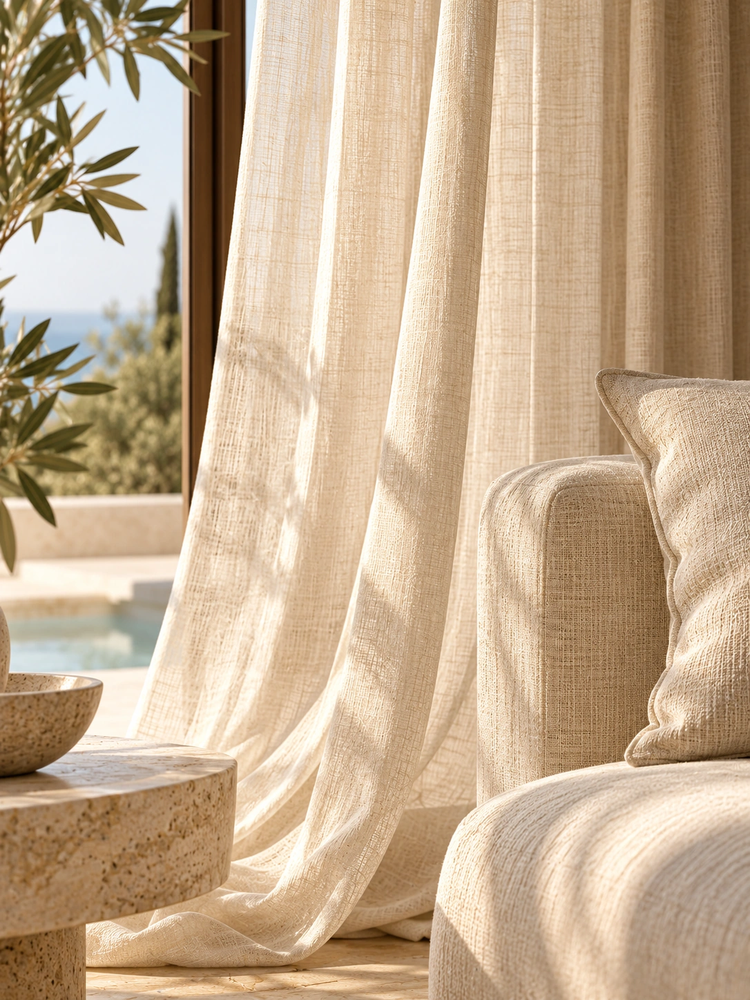 Natural Linen material detail