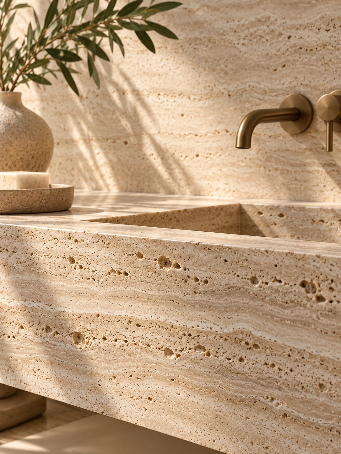Travertine material detail
